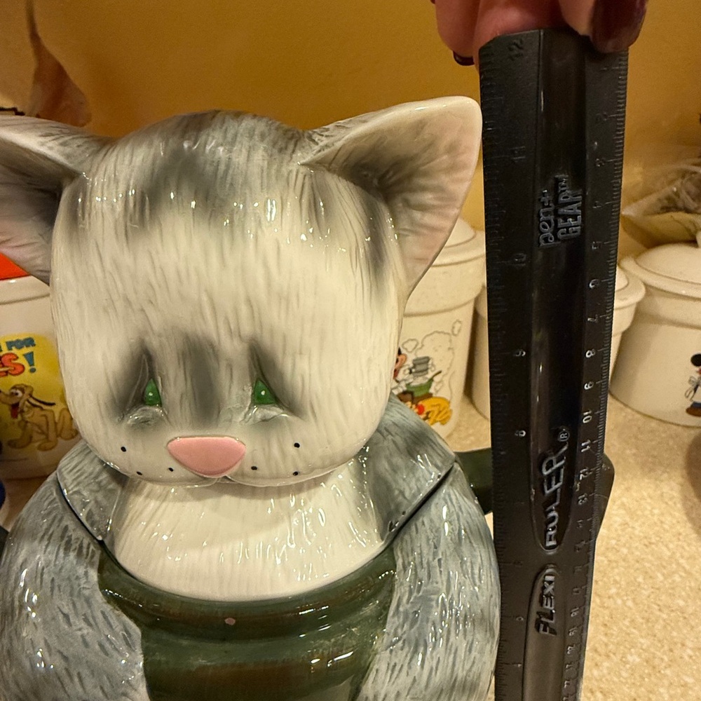2004 Kenni-Kats Blue Sky Carvers Cat-Shaped Cookie Jar Cat in tea-pot Kitten - Picture 16 of 16